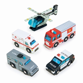 Tender Leaf Toys Emergency Vehicles Set