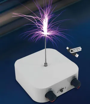Tesla Coil Music Solid State Bluetooth Tesla Coil Speaker Touchable Artificial Lightning Spark Gap Arc Generator Desktop Toy Arc Plasma Loudspeaker Electric Power Wireless Transmission Science