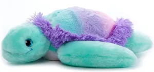 The Petting Zoo Sea Turtle Stuffed Animal Plushie, Ombrez Ocean Animals, Rainbow Sea Turtle Plush Toy 15 inches