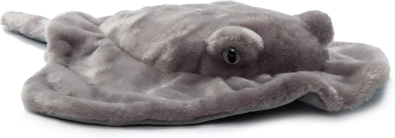 The Petting Zoo Stingray Grey Stuffed Animal Plushie, Gifts for Kids, Wild Onez Sealife Animals, Stingray Plush Toy 22 inches from Tip of Tail to Head