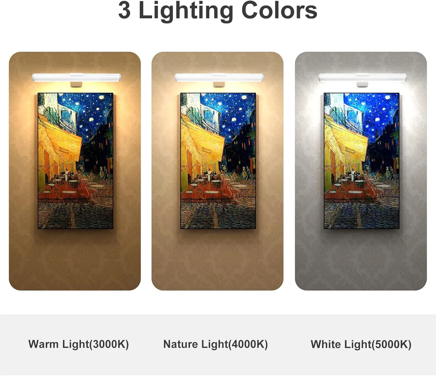 TINTINDOC Led Painting Light Rechargeable Battery Operated Art Picture Accent Lights, Dimmable 300Lumen with Remote Control, Metal Shell Dartboard Light