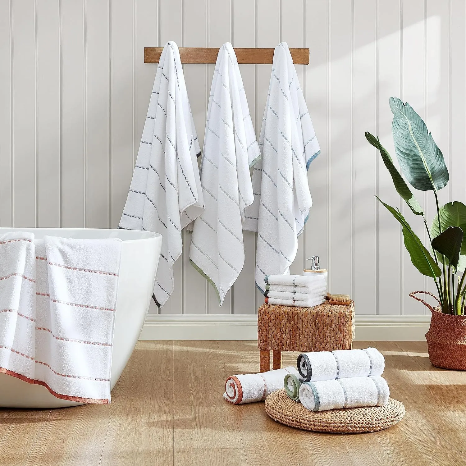 Tommy Bahama - Bath Towels, Soft & Highly Absorbent Bathroom Essentials, Oeko-Tex Certified (Ridley Solid Blue, 3-Piece)