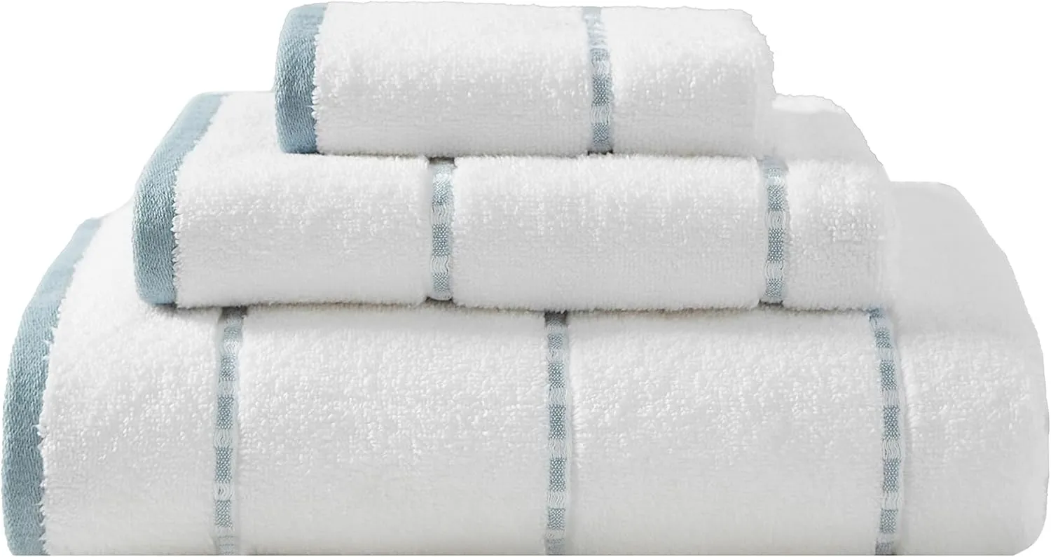 Tommy Bahama - Bath Towels, Soft & Highly Absorbent Bathroom Essentials, Oeko-Tex Certified (Ridley Solid Blue, 3-Piece)