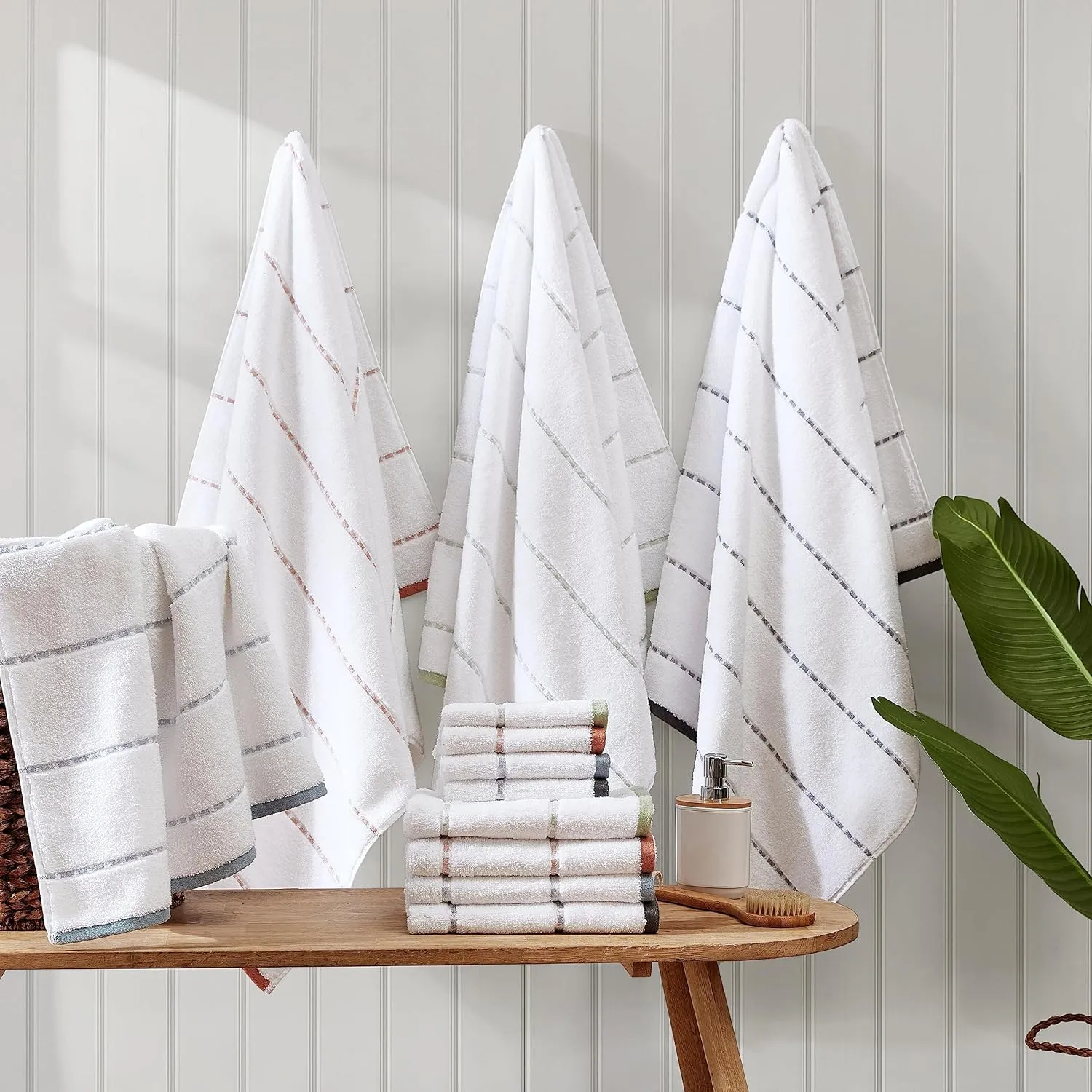 Tommy Bahama - Bath Towels, Soft & Highly Absorbent Bathroom Essentials, Oeko-Tex Certified (Ridley Solid Blue, 3-Piece)