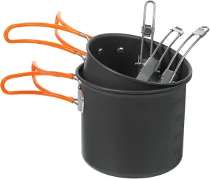 Totority Camping Cookware Set 2-Person Outdoor Picnic Cookware Kit Portable Camping Cookset