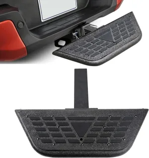 Towing Hitch Steps for 2" Hitch Receiver, Universal Rear Trailer Hitch Bumper Guard Protector with Non-Slip Mat, Black Hitch Step Bar for Pickup Truck SUV