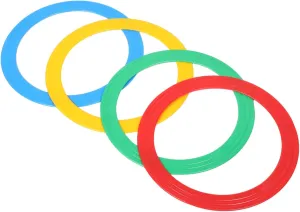 Toyvian 4pcs Juggling Rings Set Lightweight Portable Performance Props for All Skill Levels for Circus Acts Street Shows Acrobatic Training Engaging Audience Experience