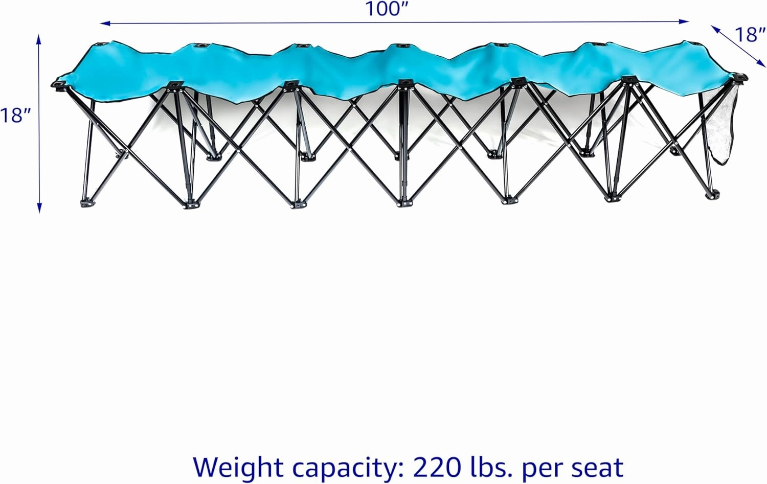 Trademark Innovations Portable 6-Seater Folding Team Sports Sideline Bench