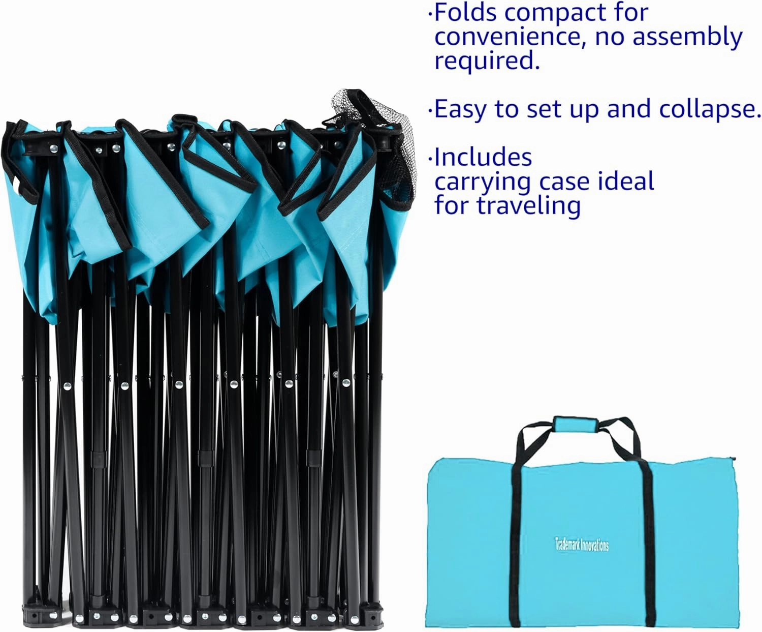 Trademark Innovations Portable 6-Seater Folding Team Sports Sideline Bench
