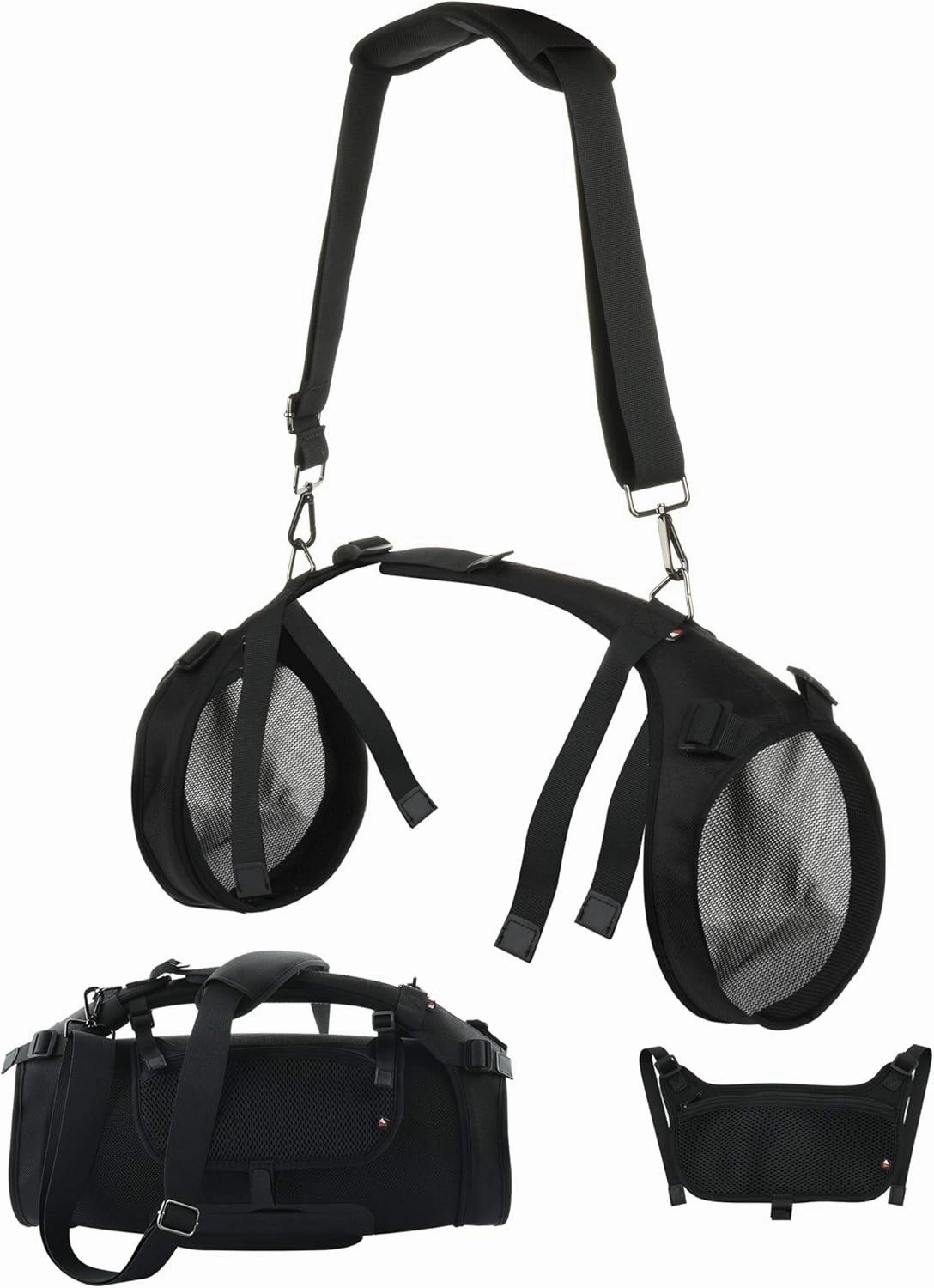 Travel Carrying Strap Compatible with JBL Boombox 2-Waterproof Portable Speaker, TXEsign Shoulder Strap with Two Side Covers Travel Carrying Case Compatible with JBL Boombox (Black without Pouch)