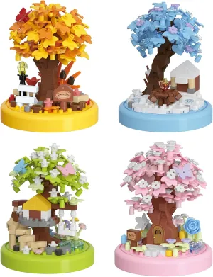 Tree House 4 Set Tree House Bonsai Tree House Building Flowers Set Ideas Building Blocks Complete with Dust Cover