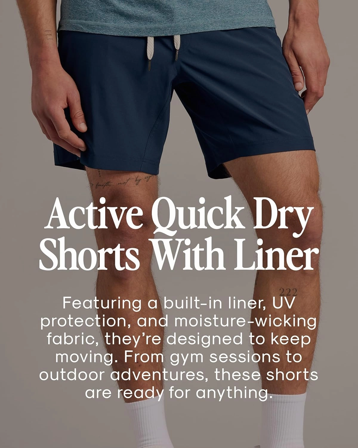 True Classic Mens Shorts – Mens Gym Shorts with Liner, Quick-Dry & Fleece – Athletic Short with Pockets