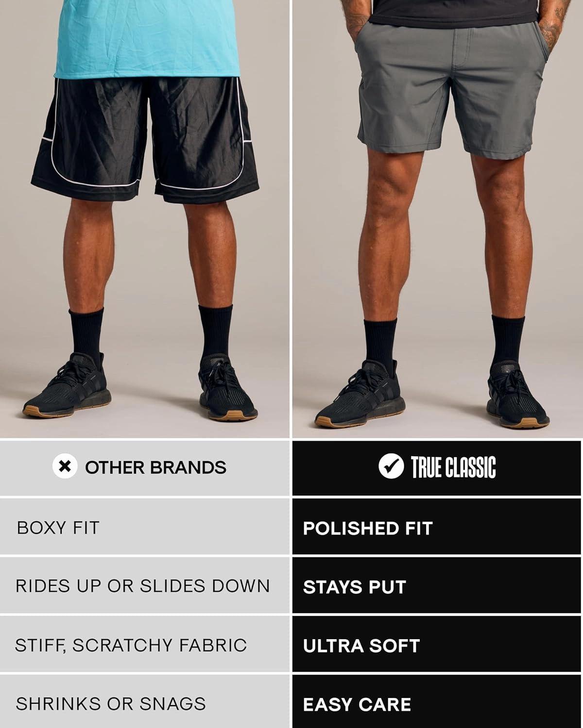 True Classic Mens Shorts – Mens Gym Shorts with Liner, Quick-Dry & Fleece – Athletic Short with Pockets