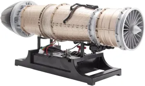 Turbofan Engine Model Kit That Works, 1/10 Scale DIY Metal Mechanical Assembly Electric Twin Rotor Turbofan Engine, Build Your Own Engine for Adults (600 PCS)