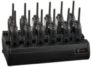 Twelve Bay Rapid Desk Charger for Simoco PABATH Rechargeable Two Way Radio (Built-in Power Supply)