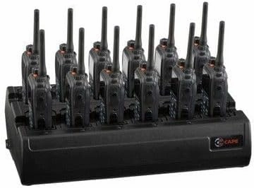 Twelve Bay Rapid Desk Charger for Kenwood KNB-30A Rechargeable Two Way Radio (Built-in Power Supply)
