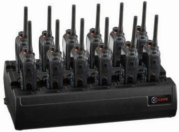 Twelve Bay Rapid Desk Charger for Kenwood TK-3306 Rechargeable Two Way Radio (Built-in Power Supply)