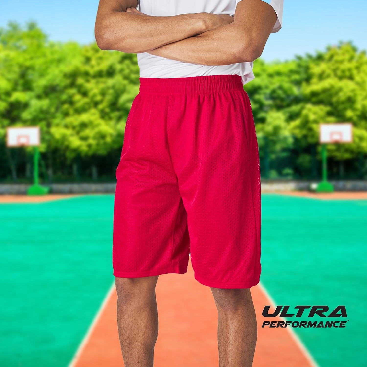 Ultra Performance Men's Athletic Mesh Short's 3 Pack Mens Basketball Shorts Gym Workout & Sport Short with Pockets for Men