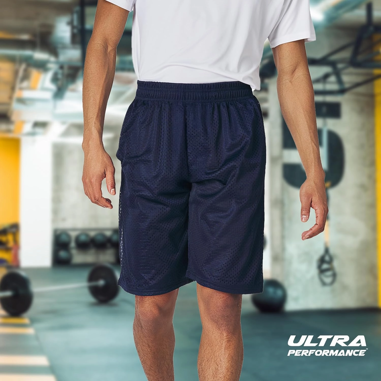 Ultra Performance Men's Athletic Mesh Short's 3 Pack Mens Basketball Shorts Gym Workout & Sport Short with Pockets for Men