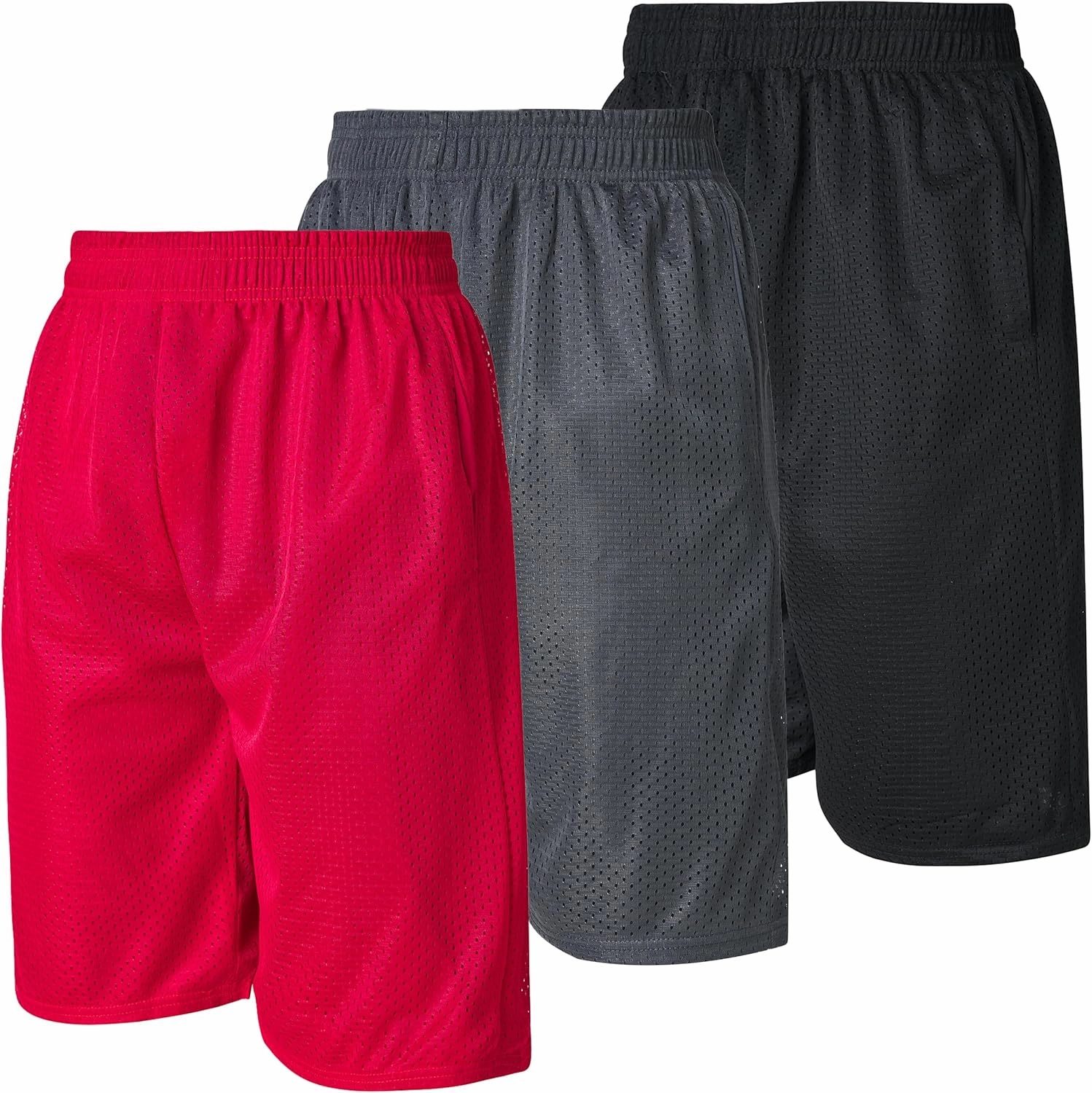 Ultra Performance Men's Athletic Mesh Short's 3 Pack Mens Basketball Shorts Gym Workout & Sport Short with Pockets for Men