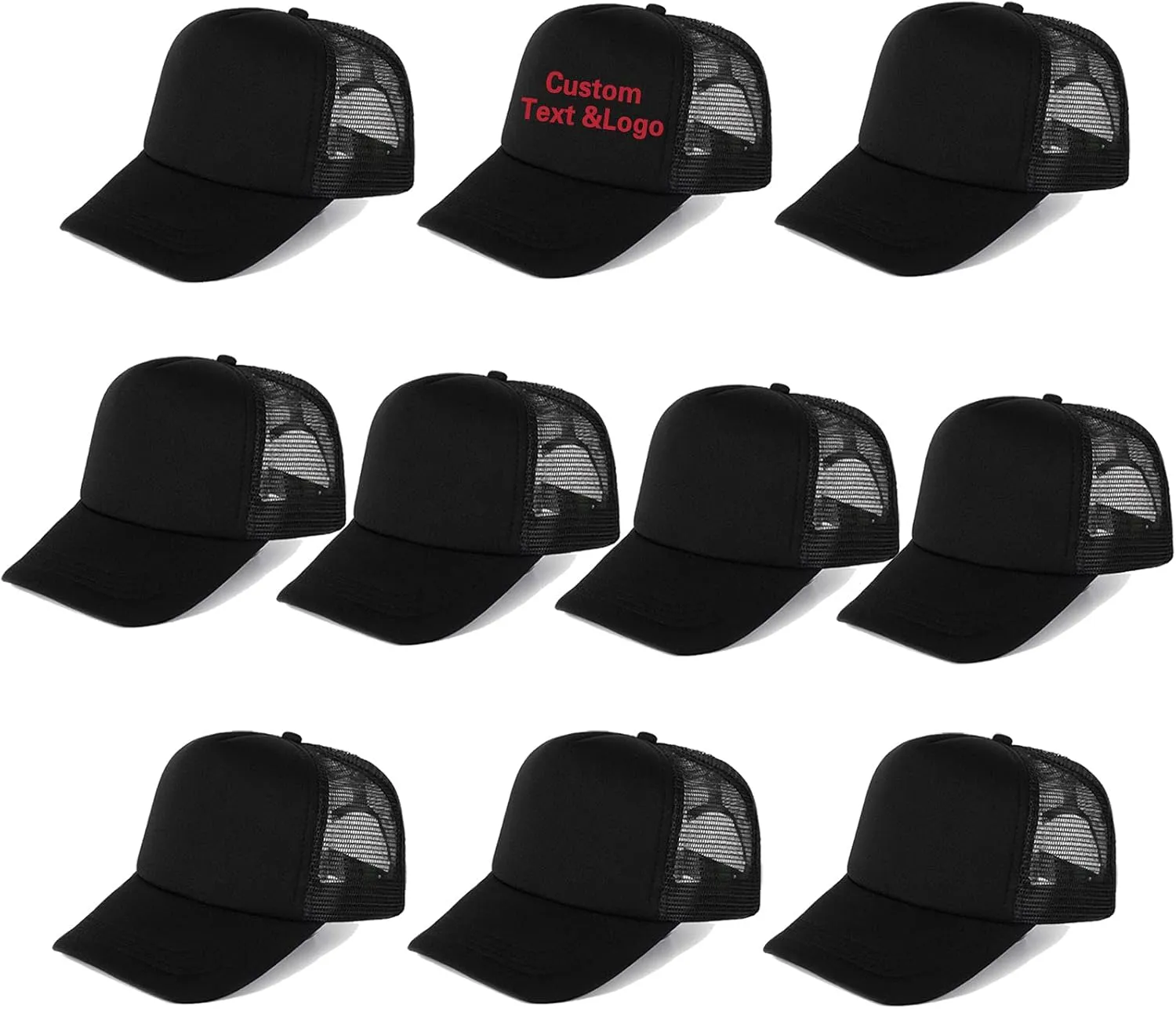 Ultrafun 10 Pack Trucker Hat Mesh Sublimation Blank Hats Adjustable Baseball Caps Hats for Men Women