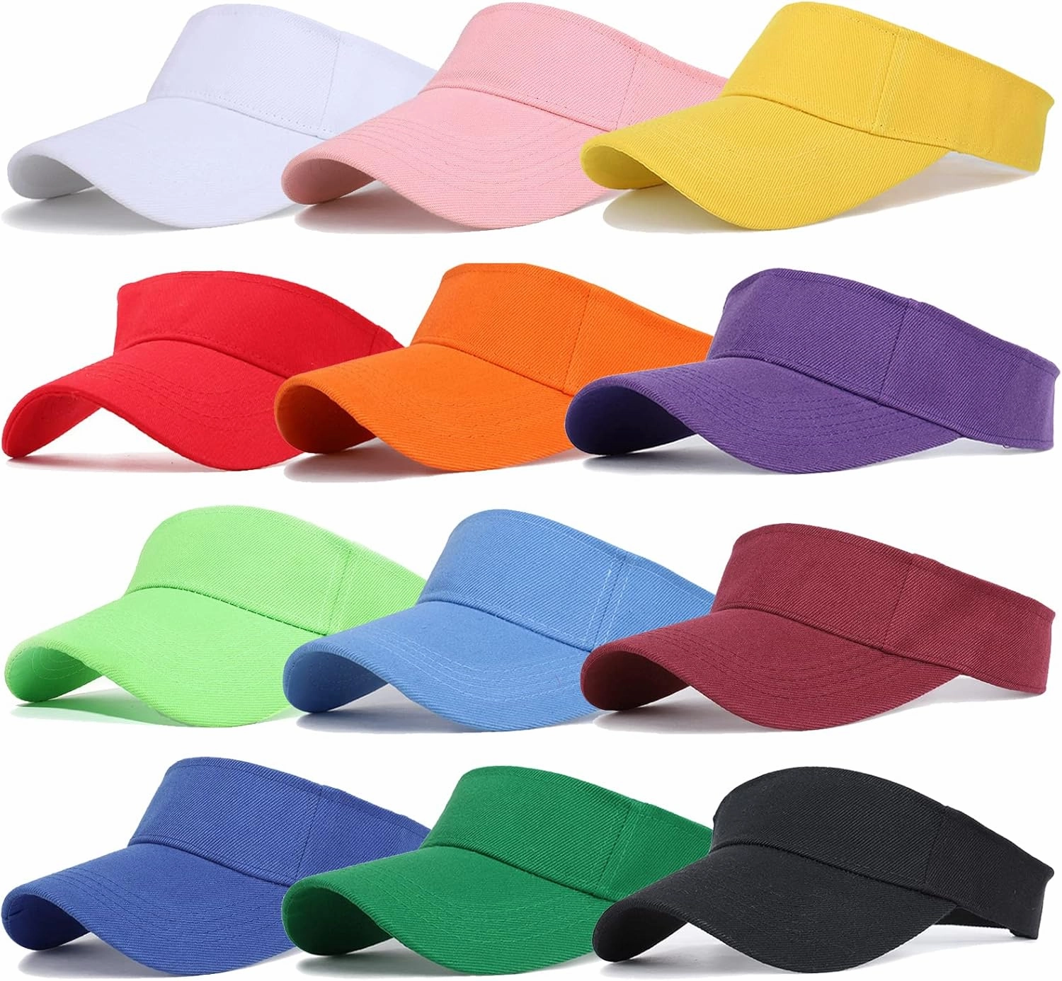 Ultrafun Unisex Sports Sun Visor Adjustable UV Protection Sun Hat Cap for Beach Pool Golf Tennis