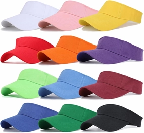 Ultrafun Unisex Sports Sun Visor Adjustable UV Protection Sun Hat Cap for Beach Pool Golf Tennis