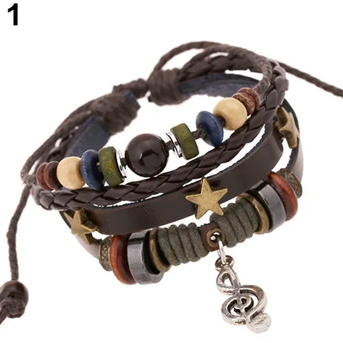 Unisex Handmade Leather Adjustable Wristband