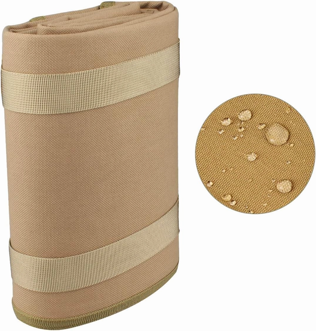 UNISTRENGH Outdoor Professional Tactical Shooting Mat Advanced Roll Up Shooters Mat Non-Slip Durable Shooting Rest Hunting Accessories (Khaki)