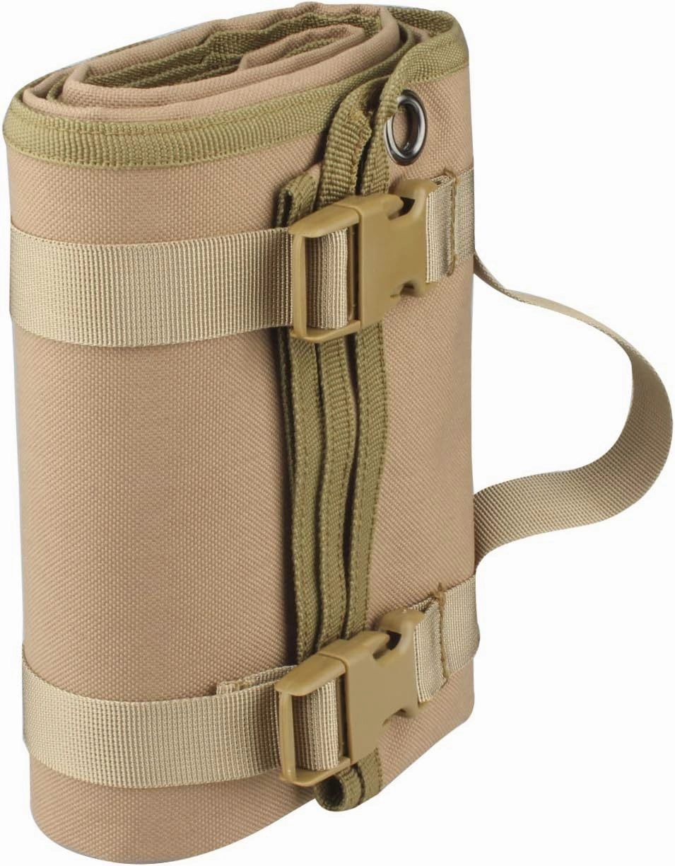 UNISTRENGH Outdoor Professional Tactical Shooting Mat Advanced Roll Up Shooters Mat Non-Slip Durable Shooting Rest Hunting Accessories (Khaki)