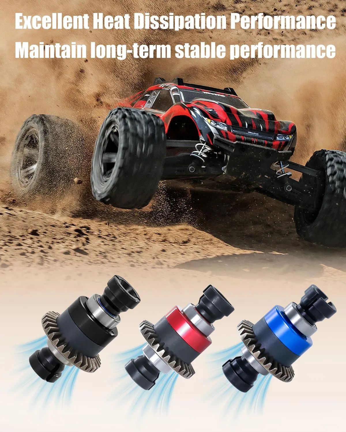 Upgraded Aluminum Alloy Steel Assembled Differential 30T 0.8Mod V2 Fit for 1/18 ARRMA GROM Typhon Granite GROM Mini Mojave GROM 2S RC Cars, 2Pcs (Black)
