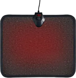 Upgraded Heated Foot Warmer Under Desk, Electric Floor Mat, 8 Temp Levels w/Timer, Energy-Saving, Splashproof, Heating Feet Pad for Desk, Office, Garage, XL (Black Granite)