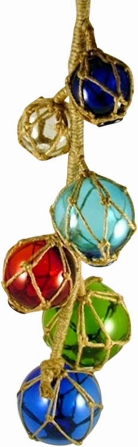 Upper Deck Japanese Glass Fishing Floats Fish Net Buoys Tiki Decor