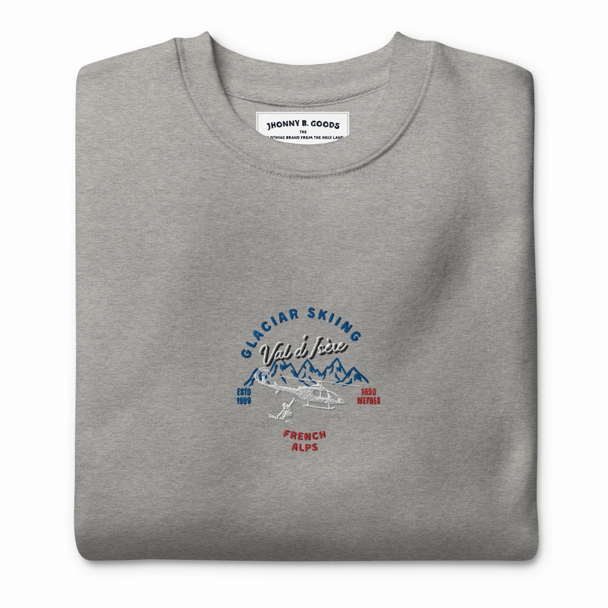 Val D'isere Glacier Skiing Embroidered women's Premium Sweatshirt