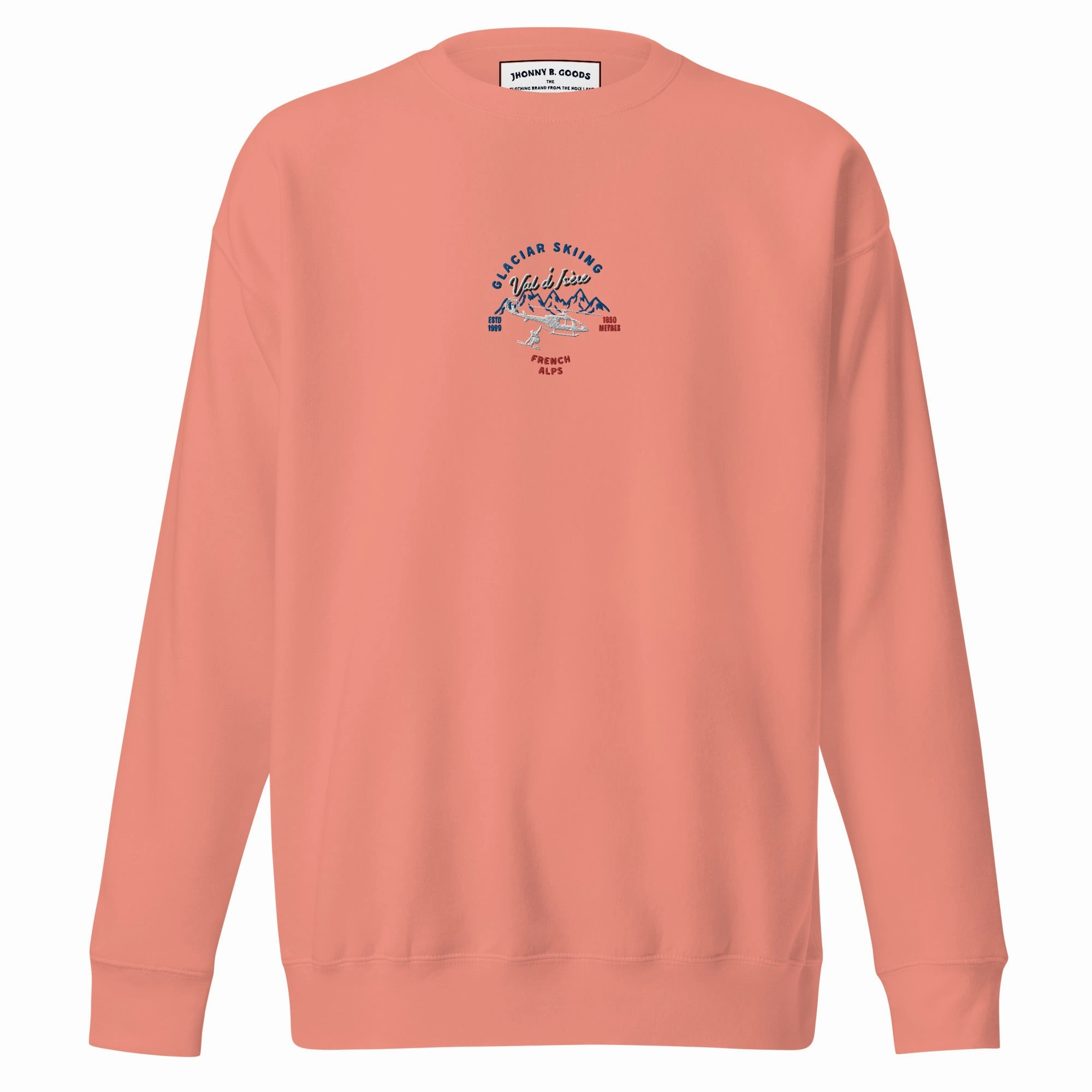 Val D'isere Glacier Skiing Embroidered women's Premium Sweatshirt