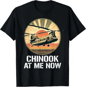 Vintage CH-47 Chinook Military Helicopter T-Shirt - Black, Small, Unisex-Adults, Short Sleeve, Crew Neck, T-Shirt