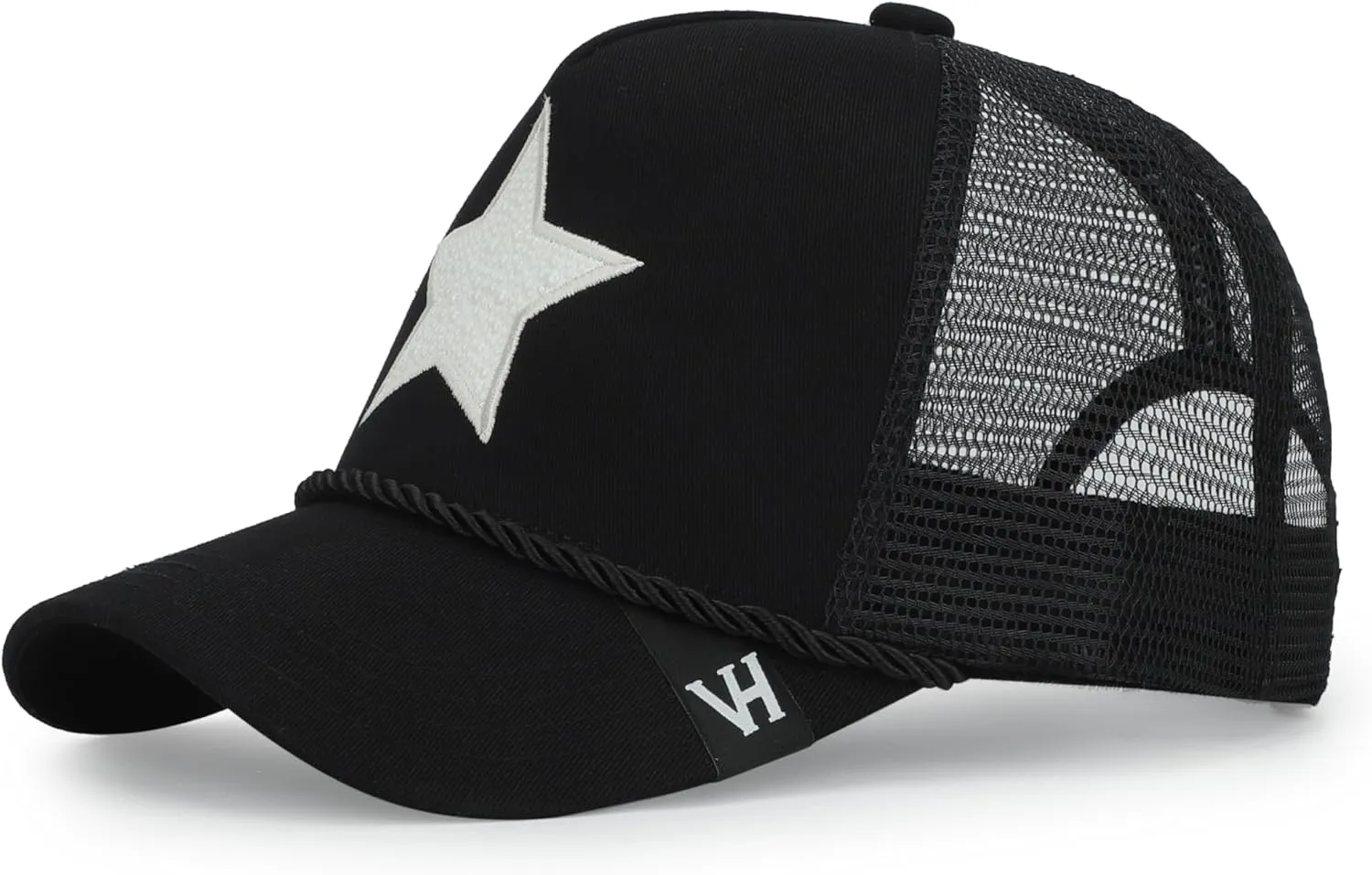 Vintage Havana Black Trucker Hats Women | Mesh Adjustable Snapback Hat | Men & Women Trendy Fashion Baseball Cap