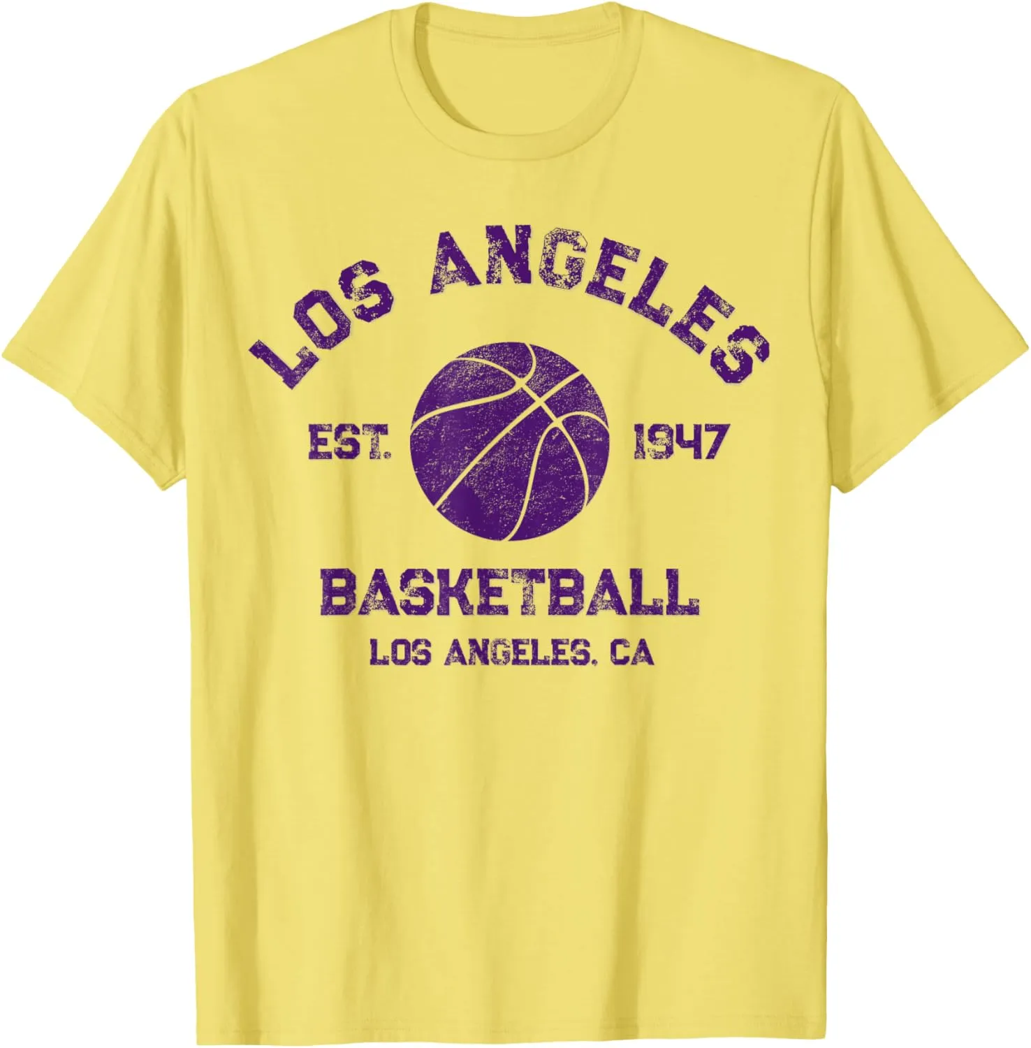 Vintage Los Angeles Basketball Est 1947 Distressed T-Shirt