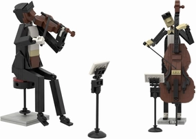 Violinist and Cellist Model 383 Pieces Building Toys Sets & Packs MOC Build for Age 18 