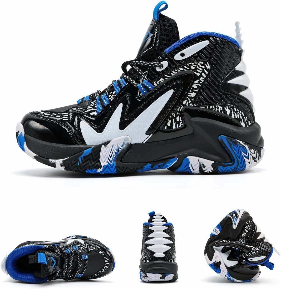 VITUOFLY Kids Basketball Shoes Boys Air Cushion Sneakers Girls Mid Top School Hoops Shoes Non-Slip Outdoor Sports Running Gym Comfortable Durable Little Kid/Big Kid