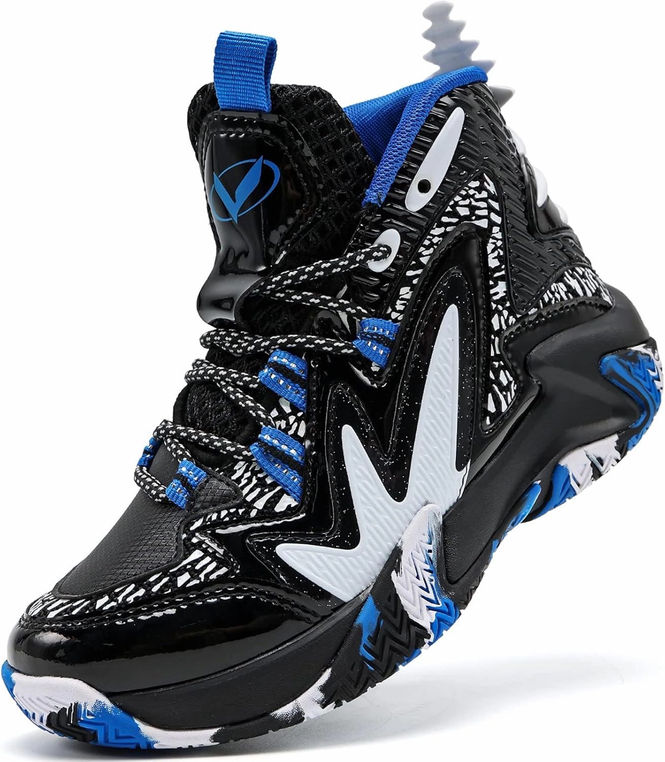 VITUOFLY Kids Basketball Shoes Boys Air Cushion Sneakers Girls Mid Top School Hoops Shoes Non-Slip Outdoor Sports Running Gym Comfortable Durable Little Kid/Big Kid