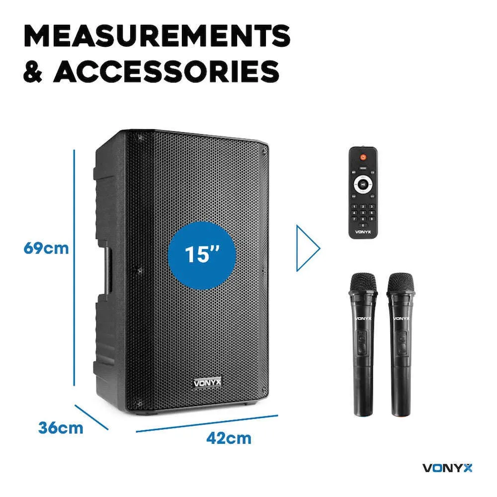 Vonyx VSA700-PA 15″ Portable PA System