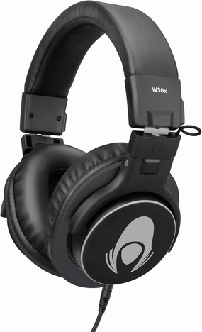 W50X Over Ear Headphones for Studio Monitoring, Professional Wired Closed-Back Headphone with Detachable Cables, High-Fidelity Audio for Tracking, Mixing, DJing, Mastering, Black