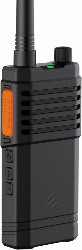 Walkie Talkies Rechargeable Long Range Two-Way Radios for Adults, 5-Watt UHF Handheld Walky Talky, 2-Way Radios with APP Programming, Single (Black)