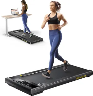 Walking Pad, Under Desk Treadmill for Home/Office with App & Remote Control, LED Touch Screen, Small Portable Walking Jogging Running Machine, 300lbs Capacity Compact Walking Treadmills, Assembly Free