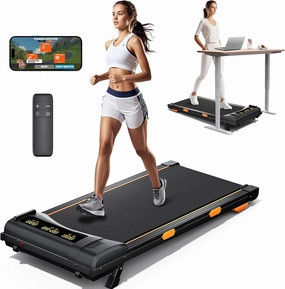 Walking Pad with Incline, Under Desk Treadmill for Home Office, 2.5HP Compact Portable Small Treadmill Save Space, 3 in 1 Mini Running Pad with APP and LED Display, 300lbs Capacity