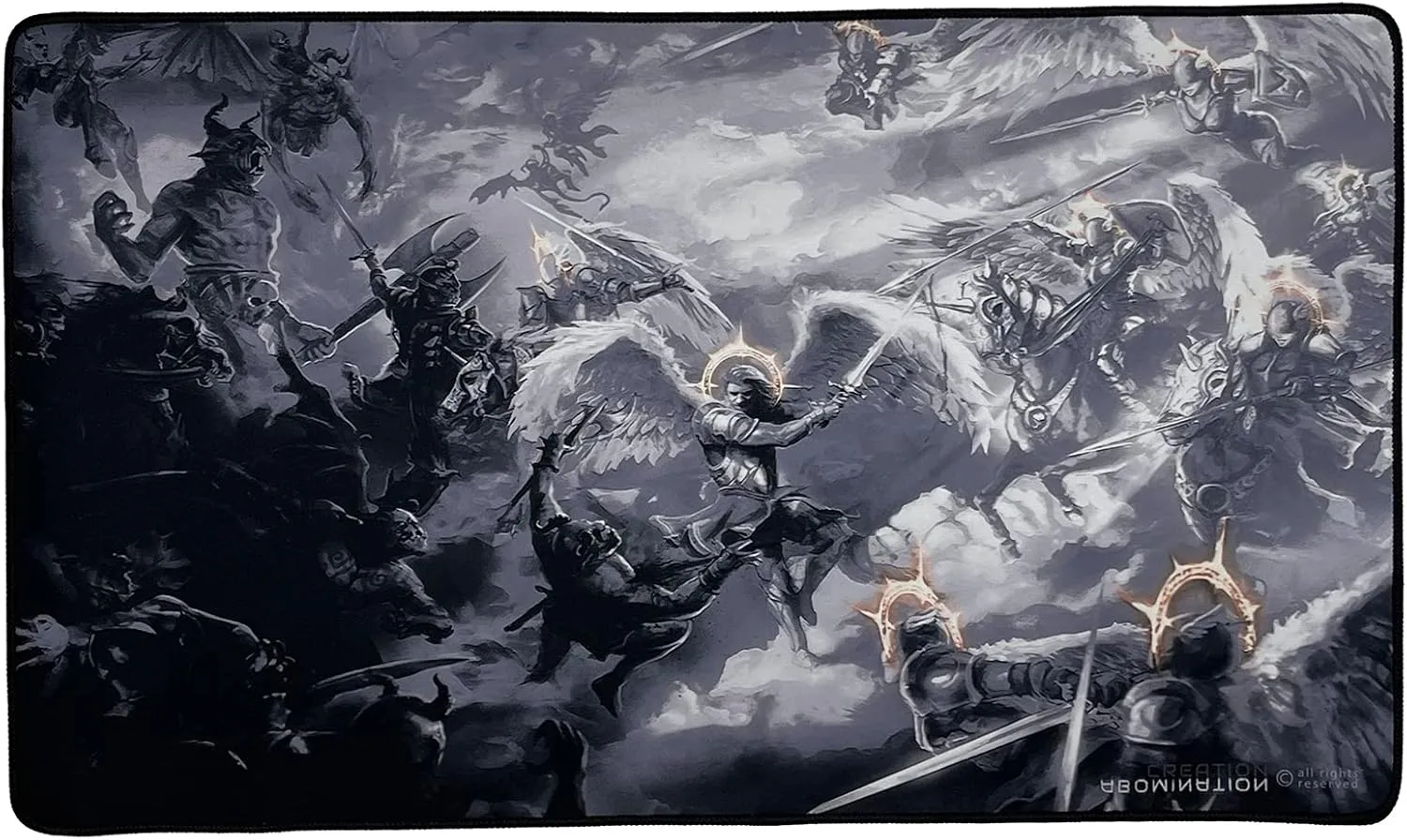 War in Heaven (Stitched) 24"x14" - MTG Playmat - Compatible for Magic The Gathering Playmat - Play MTG, Game Mat - Original Play Mat Art Designs & Accessories