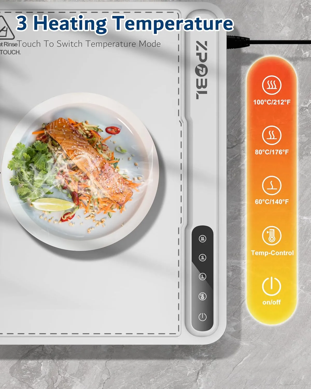 Warming Mat for Food -Electric Food Warming Tray (24"x16"), Rapid Full-Surface Heating, Portable & Rollable Versatile Food Warmer for Countertop, Perfect for Gatherings, Parties &Everyday Use