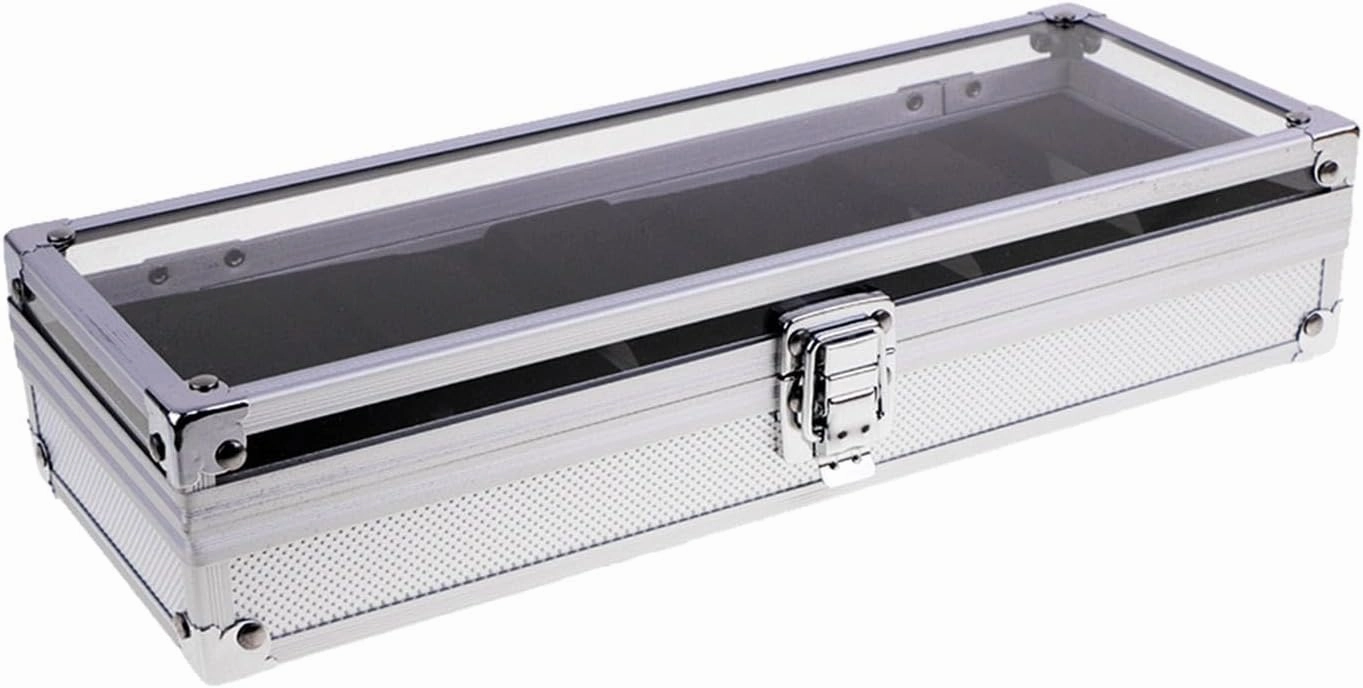 Watch Storage Box Watch Organizer Holder 6 Slots Portable Dustproof Multifunctional Table Dresser Shop Display Watch Box