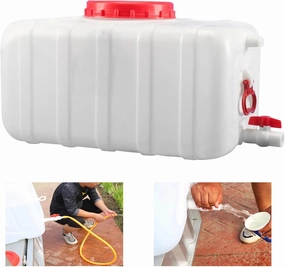 Water Container with Spigot, 13/21/29/52 Gallon Large Capacity Water Storage Carrier Jug Portable Water Tank for Vehicle, Car, Outdoor, Hiking, Emergency, Camping(Size:110L/29Gallon)